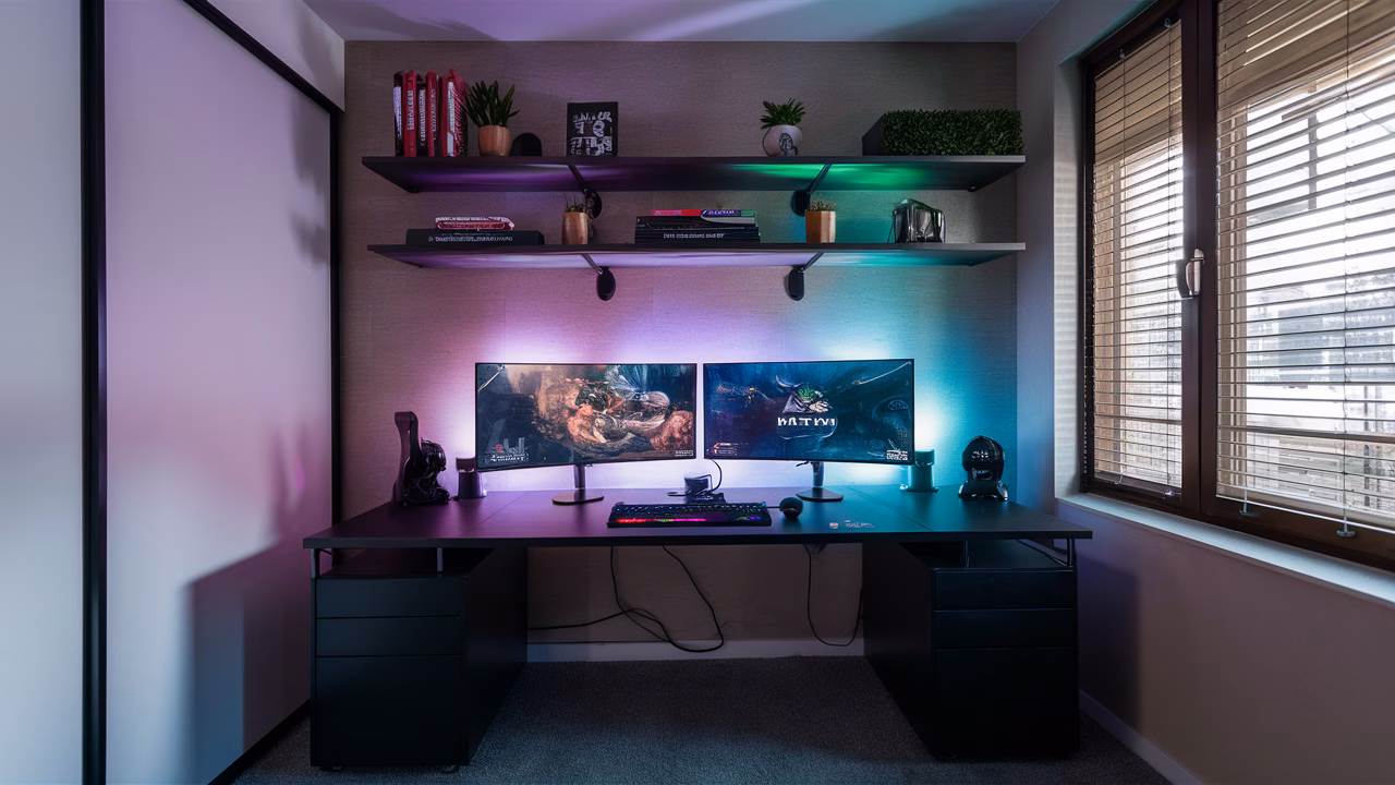 Smart furniture for gaming space gaming furniture compact setup