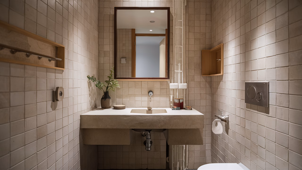 Small HDB toilet layout inspiration Compact HDB toilet layout