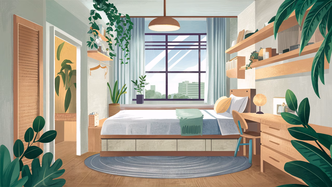 Peaceful HDB Home Design HDB flat with serene, calm interior design