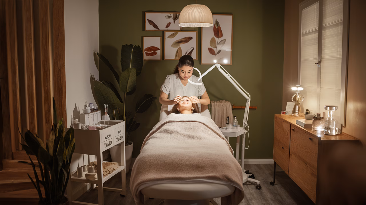 Beauty services from home Home beauty service with client