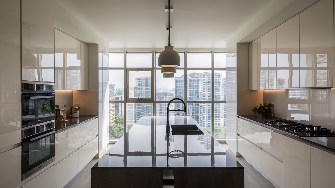 Natural lighting in HDB kitchen Natural light in HDB kitchen