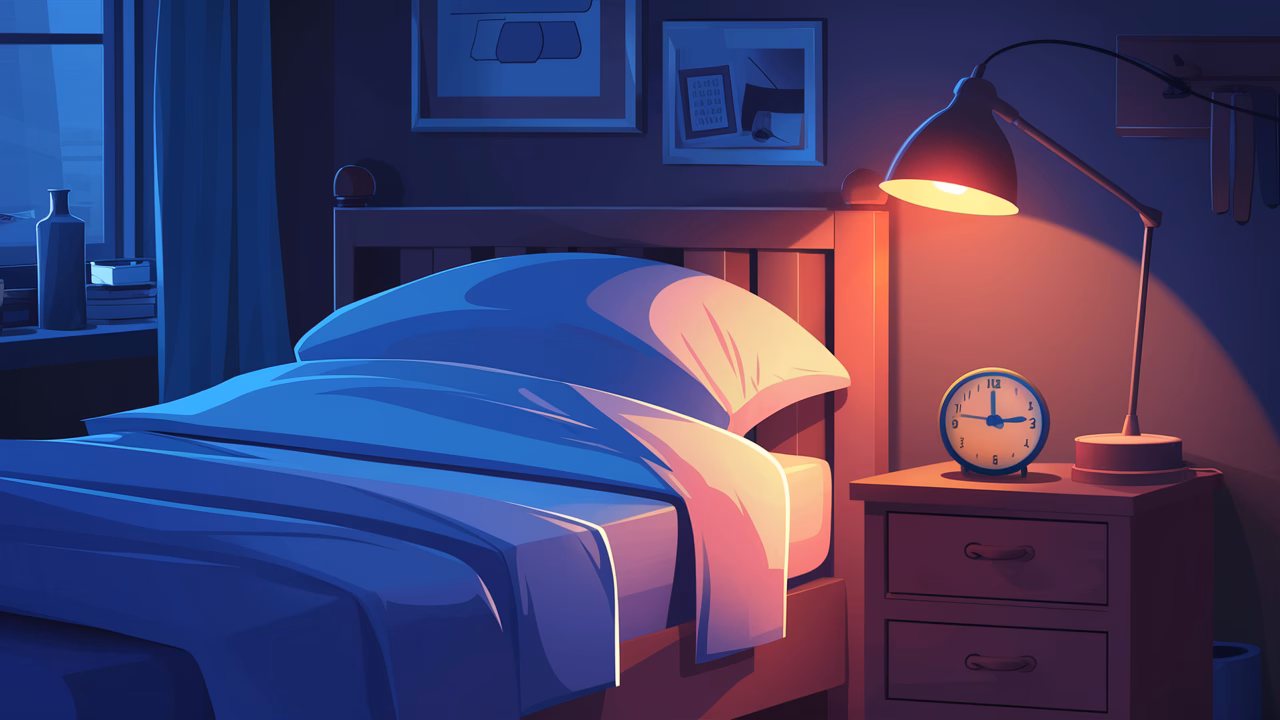 Peaceful Bedroom for Better Sleep Peaceful, dimly lit bedroom, consistent sleep schedule